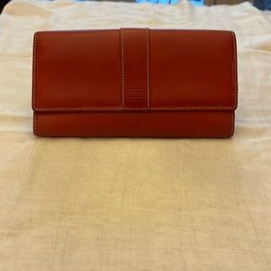 Vintage red Coach French purse/wallet.